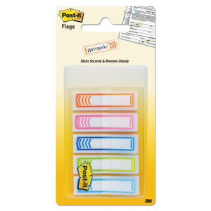 Post-it Flags Arrow 1/2" Page Flags, Five Assorted Bright Colors, 100/Pack View Product Image