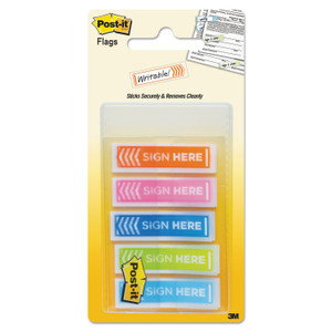 Post-it Flags Arrow Message 1/2" Page Flags, Five Assorted Bright Colors, 100/Pack View Product Image