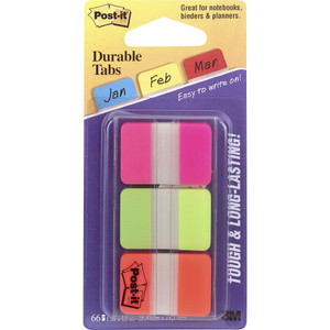 Post-it Tabs 1" Tabs, 1/5-Cut Tabs, Assorted Brights, 1" Wide, 66/Pack View Product Image