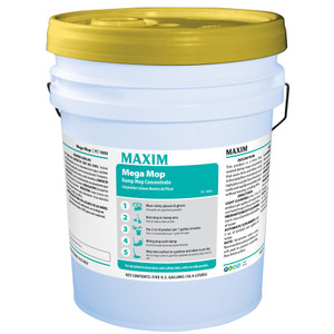 Maxim Mega Mop Damp Mop Concentrate, Lemon Scent, 1 gal Bottle, 4/Carton View Product Image