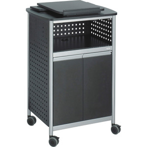 Safco Scoot Multipurpose Lectern, 28.75w x 22d x 49.75h, Black/Silver View Product Image
