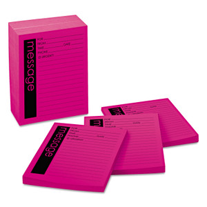 Post-it Notes Super Sticky Self-Stick Message Pad, 4 x 5, Pink, 50-Sheet, 12/Pack View Product Image