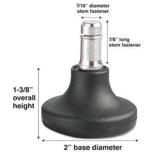 Master Caster Low Profile Bell Glides, B Stem, 110 lbs/Glide, 5/Set View Product Image