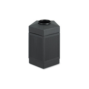 Safco Canmeleon Indoor/Outdoor Receptacle, Pentagon, Polyethylene, 45 gal, Black View Product Image