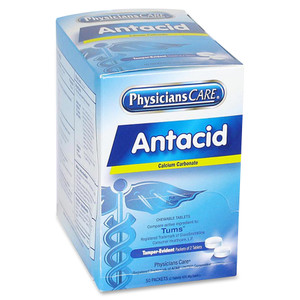 PhysiciansCare Antacid Calcium Carbonate Medication, Two-Pack, 50 Packs/Box View Product Image
