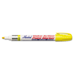 Markal Valve Action Paint Marker 96821, Medium Bullet Tip, Yellow View Product Image