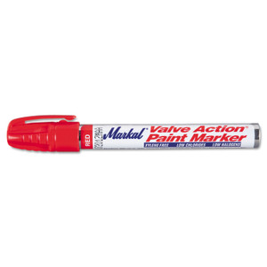 Markal Valve Action Paint Marker 96822, Medium Bullet Tip, Red View Product Image