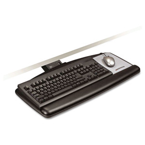 3M Sit/Stand Easy Adjust Keyboard Tray, Standard Platform, 25.5w x 12d, Black View Product Image