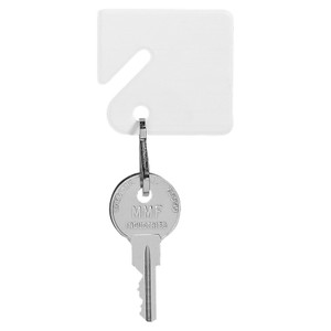 SteelMaster Slotted Rack Key Tags, Plastic, 1 1/2 x 1 1/2, White, 20/Pack View Product Image