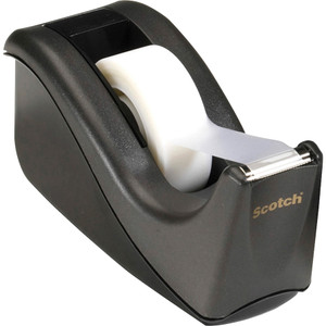 Scotch Value Desktop Tape Dispenser, 1" Core, Two-Tone Black View Product Image