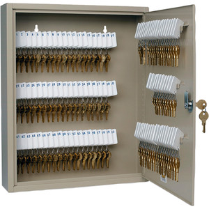 SteelMaster Uni-Tag Key Cabinet, 110-Key,Steel, Sand, 14 x 3 1/8 x 17 1/8 View Product Image