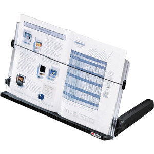 3M In-Line Freestanding Copyholder, Plastic, 300 Sheet Capacity, Black/Clear View Product Image