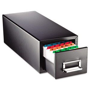 SteelMaster Drawer Card Cabinet Holds 1,500 3 x 5 cards, 7 3/4 x 18 1/8 x 7 View Product Image