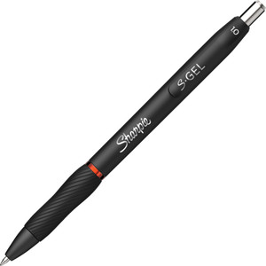 Sharpie S-Gel S-Gel Retractable Gel Pen, Bold 1 mm, Red Ink, Black Barrel, Dozen View Product Image