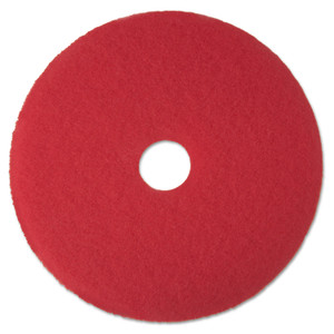 3M Low-Speed Buffer Floor Pads 5100, 19" Diameter, Red, 5/Carton View Product Image