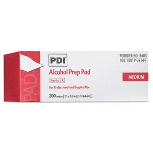 Sani Professional PDI Alcohol Prep Pads, White, 200/Box View Product Image