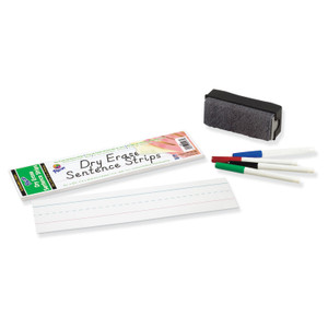 Pacon Dry Erase Sentence Strips, 12 x 3, White, 30 per Pack View Product Image