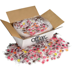 Office Snax Lick Stix Suckers, Seven Assorted Fruit Flavors, 1440/Carton View Product Image