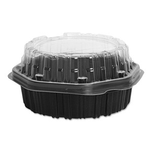 Dart Creative Carryouts Hinged Plastic Hot Deli Boxes, 6.3" x 6.1" x 3.1", 200/CT View Product Image