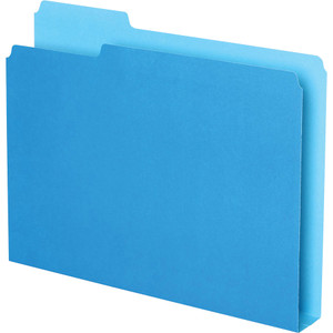 Pendaflex Double Stuff File Folders, 1/3-Cut Tabs, Letter Size, Blue, 50/Pack View Product Image