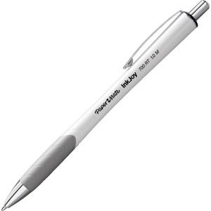 Paper Mate InkJoy 700 RT Retractable Ballpoint Pen, 1mm, Blue Ink, White/Blue Barrel, Dozen View Product Image