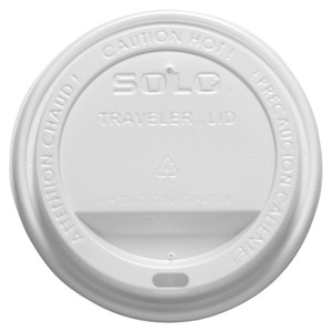 Dart Traveler Cappuccino Style Dome Lid, 12-16oz Hot Cups, White, 50/Pack, 6 Packs/Carton View Product Image