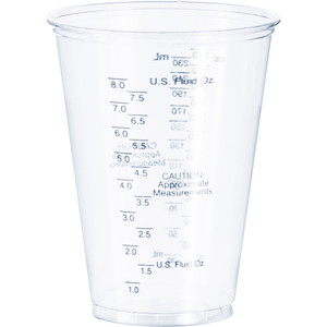 Dart Plastic Medical & Dental Cups, Graduated, 10 oz, Clear, 50/Bag, 20 Bags/Carton View Product Image