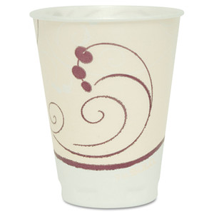 Dart Symphony Design Trophy Foam Hot/Cold Cups, 12 oz, Beige, 1000/Carton View Product Image