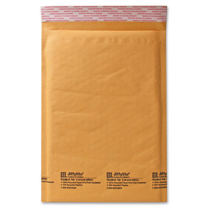 Sealed Air Jiffylite Self-Seal Bubble Mailer, #4, Barrier Bubble Lining, Self-Adhesive Closure, 9.5 x 14.5, Golden Kraft, 25/Carton View Product Image