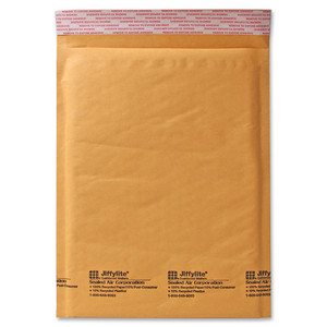 Sealed Air Jiffylite Self-Seal Bubble Mailer, #7, Barrier Bubble Lining, Self-Adhesive Closure, 14.25 x 20, Golden Kraft, 50/Carton View Product Image