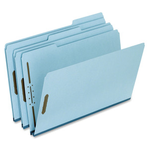 Pendaflex Heavy-Duty Pressboard Folders w/ Embossed Fasteners, Legal Size, Blue, 25/Box View Product Image