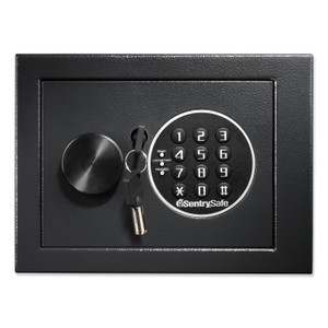 Sentry Safe Electronic Security Safe, 0.14 cu ft, 9w x 6.6d x 6.6h, Black View Product Image