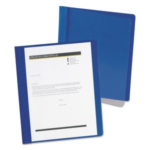 Oxford Extra-Wide Clear Front Report Covers, Letter Size, Dark Blue, 25/Box View Product Image