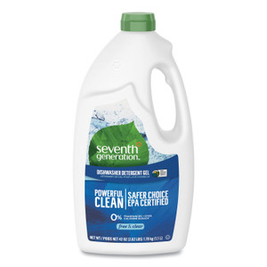 Seventh Generation Natural Automatic Dishwasher Gel, Free and Clear/Unscented, 42 oz Bottle, 6/Carton View Product Image