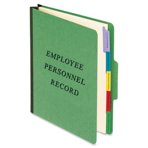 Pendaflex Vertical Style Personnel Folders, 1/3-Cut Tabs, Center Position, Letter Size, Green View Product Image