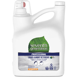 Seventh Generation Professional Liquid Laundry Detergent, Free and Clear Scent, 150 oz Bottle, 4/Carton View Product Image