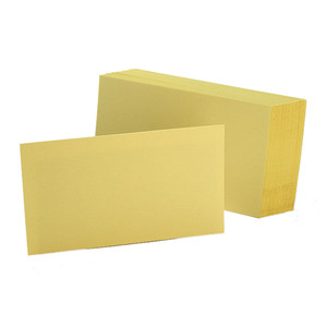 Oxford Unruled Index Cards, 3 x 5, Canary, 100/Pack View Product Image