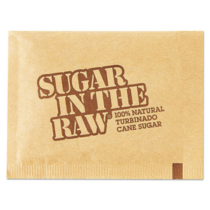 Sugar in the Raw Sugar Packets, Raw Sugar, 0.18 oz Packets, 500 per Carton View Product Image