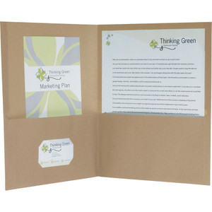 Oxford Earthwise by Oxford 100% Recycled Paper Twin-Pocket Portfolio, Natural View Product Image