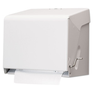 San Jamar Crank Roll Towel Dispenser, 11 x 8.5 x 10.5, White View Product Image