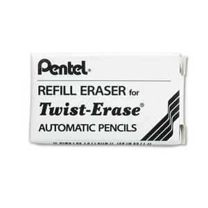 Pentel Eraser Refill for Pentel Twist-Erase Mechanical Pencils, 3/Tube View Product Image