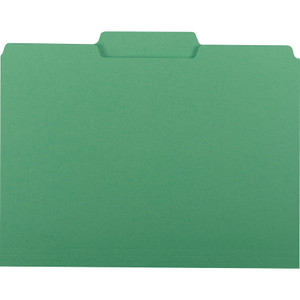 Smead Interior File Folders, 1/3-Cut Tabs, Letter Size, Green, 100/Box SMD10247 View Product Image