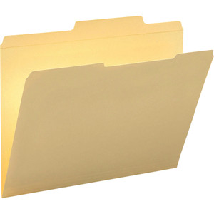 Smead Reinforced Guide Height File Folders, 2/5-Cut 2-Ply Tab, Right of Center, Letter Size, Manila, 100/Box View Product Image