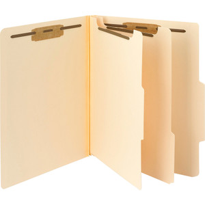 Smead Manila Four- and Six-Section Top Tab Classification Folders, 2 Dividers, Letter Size, Manila, 10/Box View Product Image