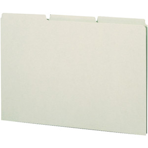 Smead Recycled Blank Top Tab File Guides, 1/3-Cut Top Tab, Blank, 8.5 x 14, Green, 50/Box View Product Image
