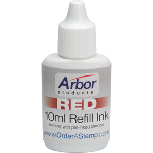 AbilityOne 7510012073960 SKILCRAFT AccuStamp Refill Ink, .35 oz Bottle, Red View Product Image