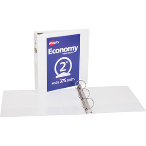 Avery Economy View Binder with Round Rings , 3 Rings, 2" Capacity, 11 x 8.5, White, (5731) View Product Image