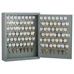 AbilityOne 7125002853049 SKILCRAFT Locking Key Cabinet, 90, 14w x 3 1/4d x 17 1/4h, Gray View Product Image