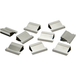 AbilityOne 7510013174228 SKILCRAFT Clam Clip Refill, Medium (No. 4), Silver, 50/Box View Product Image