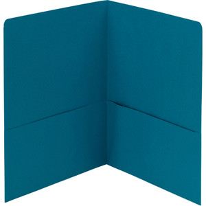 Smead Two-Pocket Folder, Textured Paper, Teal, 25/Box View Product Image